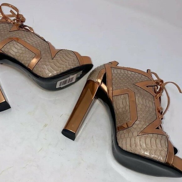 Pierre Hardy 36.5 Rose Gold Metallic Heeled Bootie - Picture 5 of 10